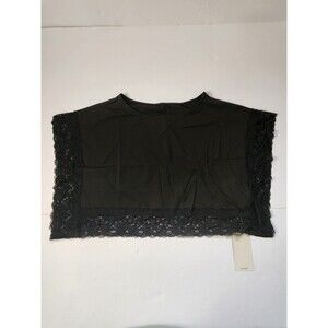 Halara Blouse Womens XS Black Lace Trimmed Fairycore Whimsigoth Coquette